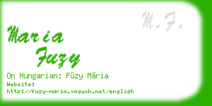 maria fuzy business card